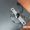 The underside of the wireless charging pad on the StarTech Monitor Riser Stand with Wireless Charging Pad