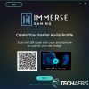 Immerse Gaming | HIVE screenshot: create spatial audio profile screen