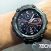 One of the five watch faces available on the Amazfit T-Rex Pro rugged fitness smartwatch