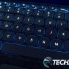 The backlit keys on the Surface Pro Signature Keyboard