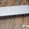 The front of the Zyxel MG-108 8-Port 2.5GbE Unmanaged Switch