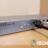 The Zyxel MG-108 8-Port 2.5GbE Unmanaged Switch powered on with cables connected