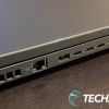 The ports on the back of the Lenovo ThinkPad P15 Gen 2 mobile workstation laptop