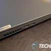 The ports on the left side of the Lenovo ThinkPad P15 Gen 2 mobile workstation laptop