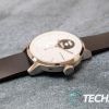 The crown on the right side of the Withings ScanWatch hybrid fitness smartwatch