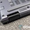 Hinge on the back edge of the Acer TravelMate Spin P4 2-in-1 convertible laptop