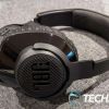 The outer earcup on the JBL Quantum 350 Wireless gaming headset
