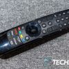 The remote included with the LG OLED evo C2 42" 4K Smart TV