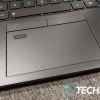 The trackpad with fingerprint scanner on the Dynabook Portégé X30L ultrabook laptop