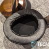 The inside of the leather ear pads on the SIVGA Robin Hi-Fi wired headphones