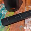 The remote included with the Anker Nebula Capsule 3 Laser portable projector