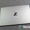 The top of the lid on the HP ZBook Power G9 15.6" laptop