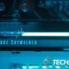 The Seagate Lightsaber Legends Special Edition FireCuda PCIe Gen4 NVMe SSD installed in a computer with blue RGB LEDs lit