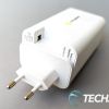 The Chargeasap Zeus 270W USB-C GaN Wall Charger with EU plug attachment