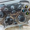 Detail view of the faceplate on the GameSir T4 Kaleid wired game controller