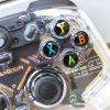 Detail view of the buttons on the faceplate on the GameSir T4 Kaleid wired game controller