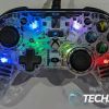 One of the RGB LED colour options on the face of the NACON Pro Compact Colorlight Controller for Xbox