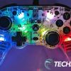 One of the RGB LED colour options on the face of the NACON Pro Compact Colorlight Controller for Xbox