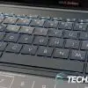 The backlit keyboard on the ASUS Zenbook 14 OLED laptop